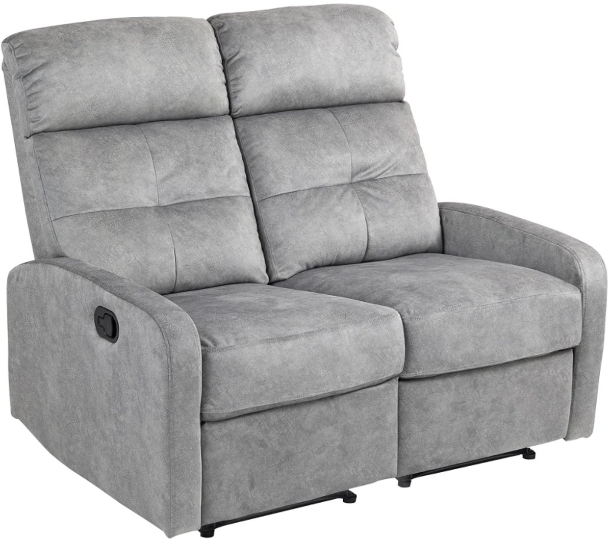 GranMaison Relaxfauteuil - Zetel - Stof - 2 persoons - Met armleuning - Zeer comfortabel - Elektrisch - Grijs