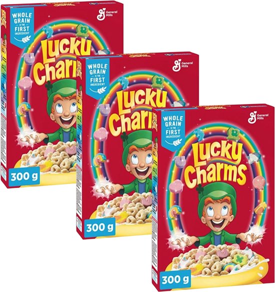 General Mills - Lucky Charms Cereal - 3 x 300 g - Amerikaanse Cereal