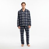 heren pyjama gianvaglia 2503 blauw/grijs XL
