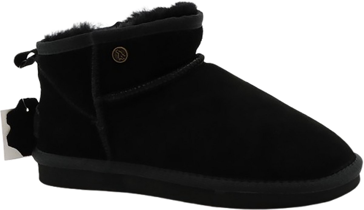 Alpacas Footwear – Dames - Echt suéde korte laarzen - Gevoerd met 100% zachte lamswol – Zwart - 39