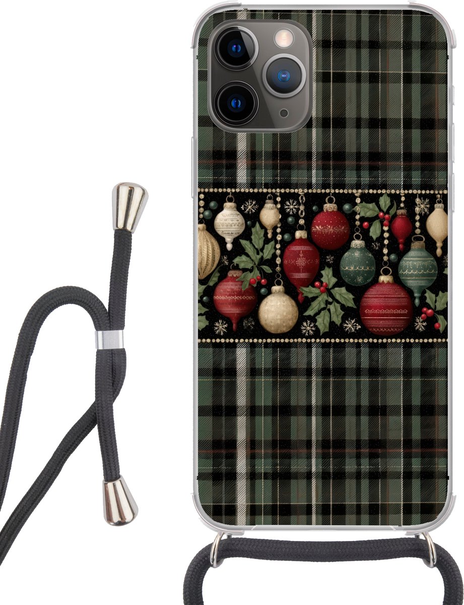 Kerstballen - Rood - Hulsttakken - Patroon