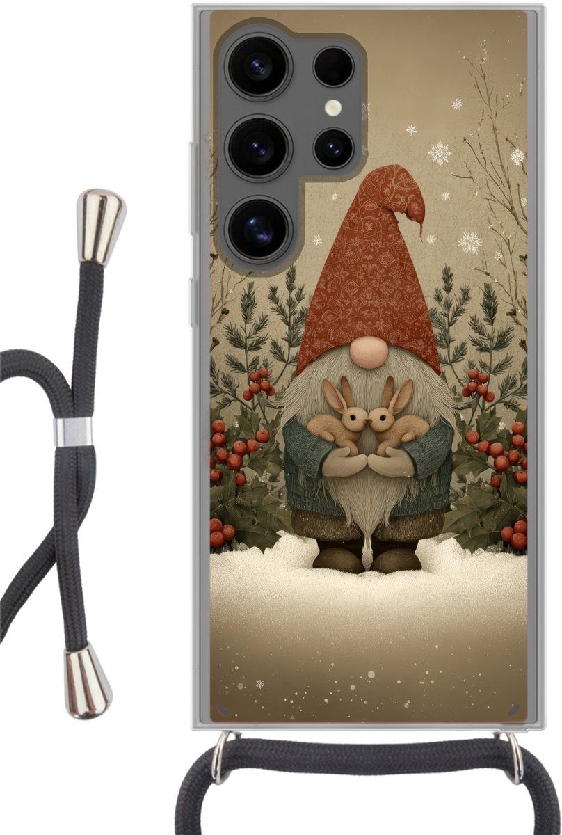 Kerstgnome - Konijntjes - Kleurrijk