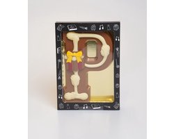 Luxe Gedecoreerde Melk Chocolade Letter P - 240 Gram