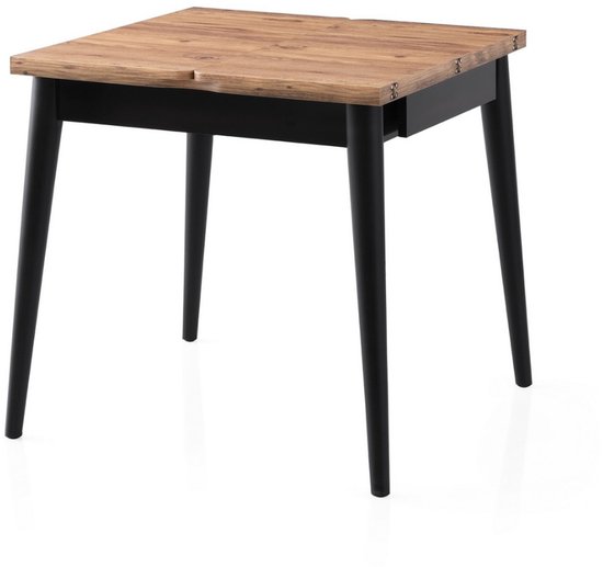 Uitschuifbare console tot 90 cm in melamine en metaal