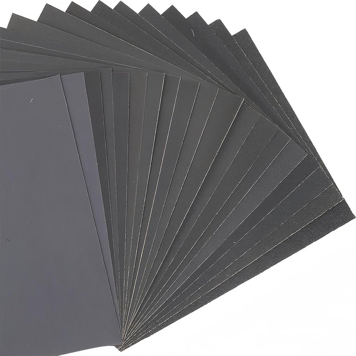 Provento - 10 stuks schuurpapier 230 x 280mm voor droog en nat gebruik - polijstpapier - waterdicht - 1500 Grit Zwart