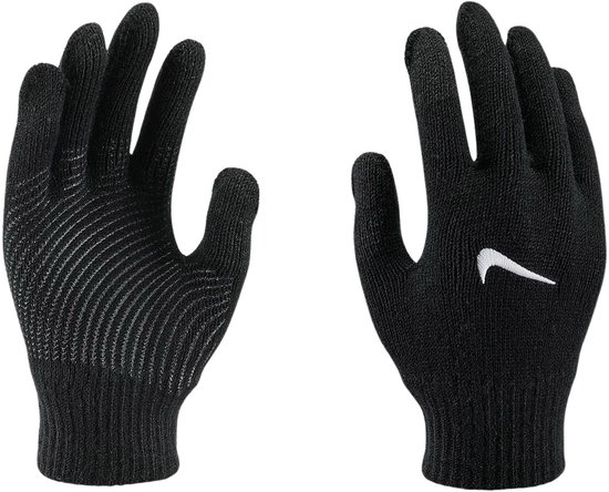 Gloves tricotés Nike Swoosh Tech and Grip - Zwart/ Wit - Taille S/ M Junior