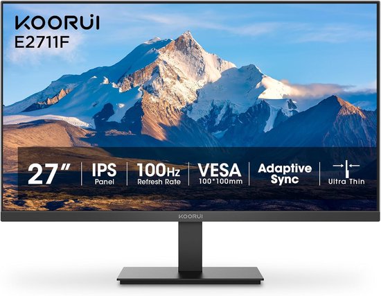 Koorui E2711F - Full HD IPS Monitor - 27 Inch - 100 Hz - 6ms
