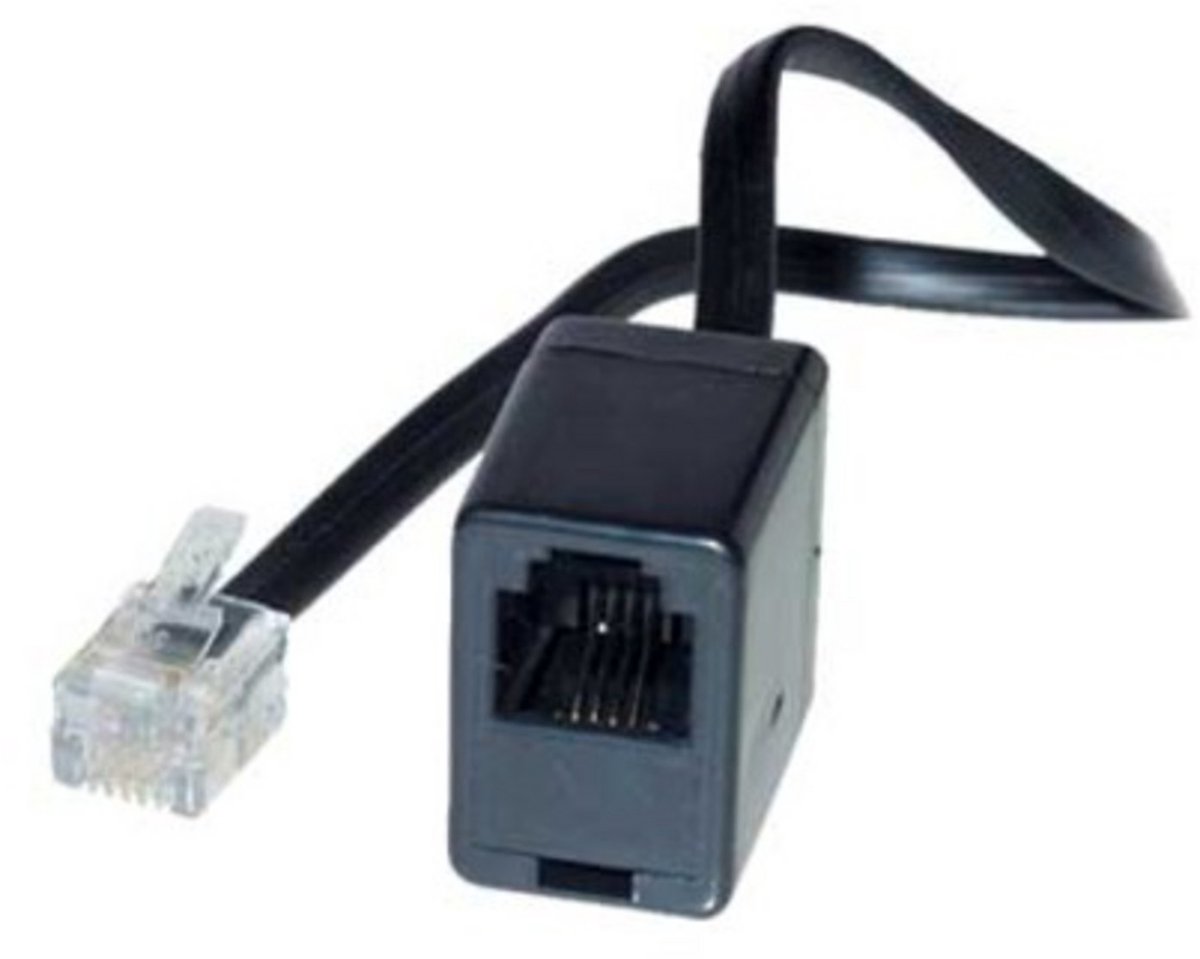 RJ11 - RJ11 telefoon verlengkabel / zwart - 5 meter