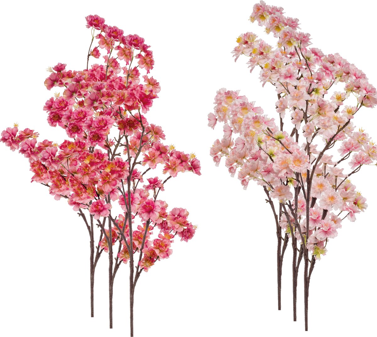 Emerald - Kunstbloem Kersenbloesem Roze 120cm - Set van 6 - Kunstplant voor binnen