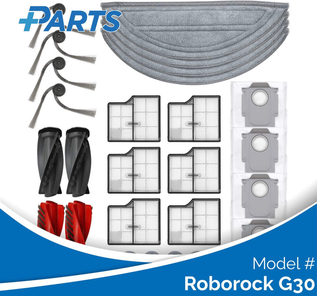 Roborock G30 Onderhoudsset (Plus.Parts® alternatief voor 8.02.0403)