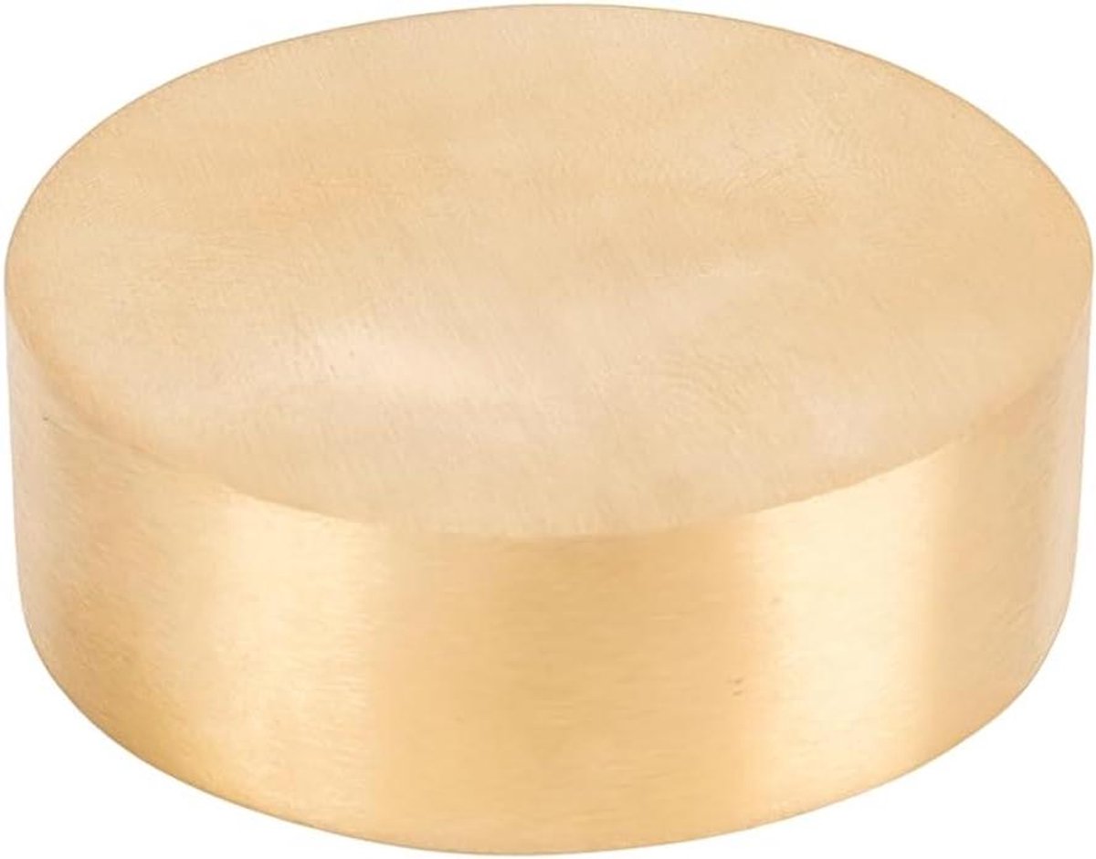 CSGoods - Massief metalen papier gewicht voor schilderen en schrijven - decoratief blok van messing - 4 cm rond - kalligrafie en ambachten - mini standbeeld
