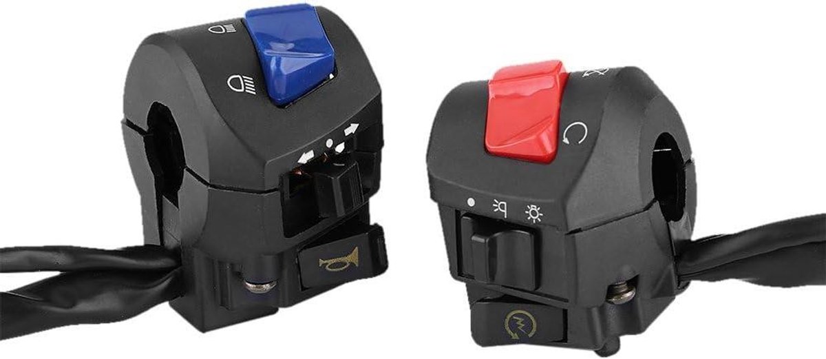 CSGoods - Motorfiets Stuurschakelaar Set 7/8inch met Hoorn en Ontsteking Control