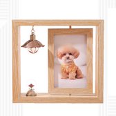 IGTOPS Herdenkingsfotolijst voor huisdieren, fotolijst, ornamenten, rouwartikelen, gedenkplaatsen en begrafenissen voor honden, katten, huisdieren, houten herinneringsfotolijst (C