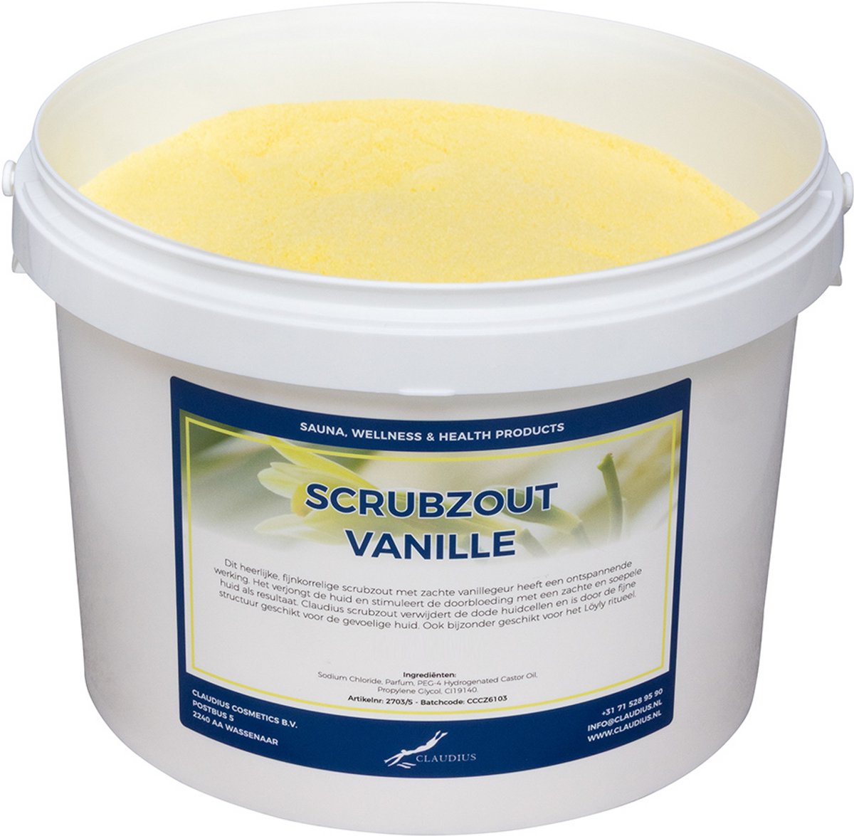 Scrubzout Vanille - 20 KG - Hydraterende Lichaamsscrub