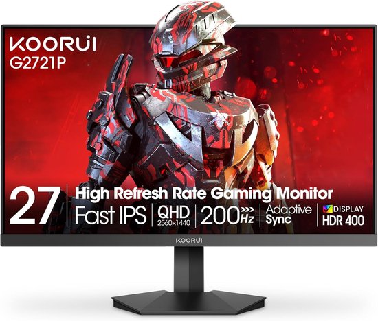KOORUI G2721P - QHD IPS Monitor - 27 Inch - 200 Hz - 1ms