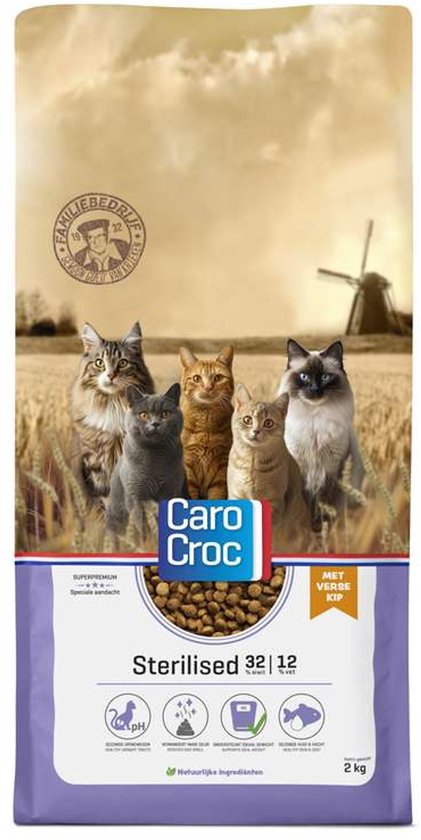 CaroCroc Sterilised 7 kg met catessy stick 5 gram