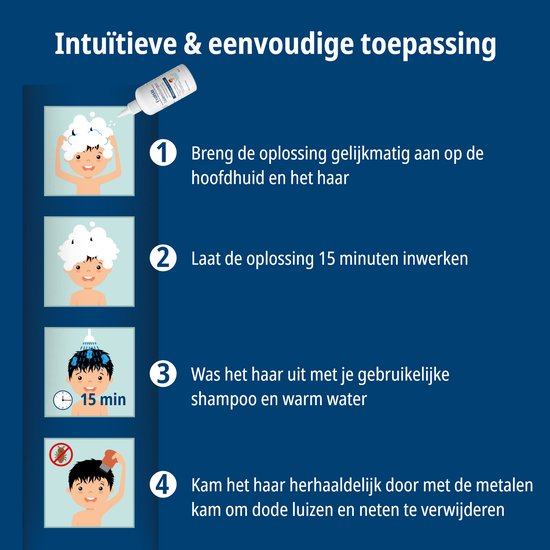 Evolsin® Luizenshampoo - Effectief Luizenmiddel - Tegen Hoofdluis en Neten - met Metalen Luizenkam - 120 ml