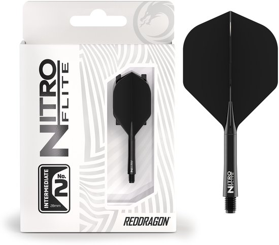Red Dragon Nitro Flite System Black NO2 - Dart Flights — afbeelding 5