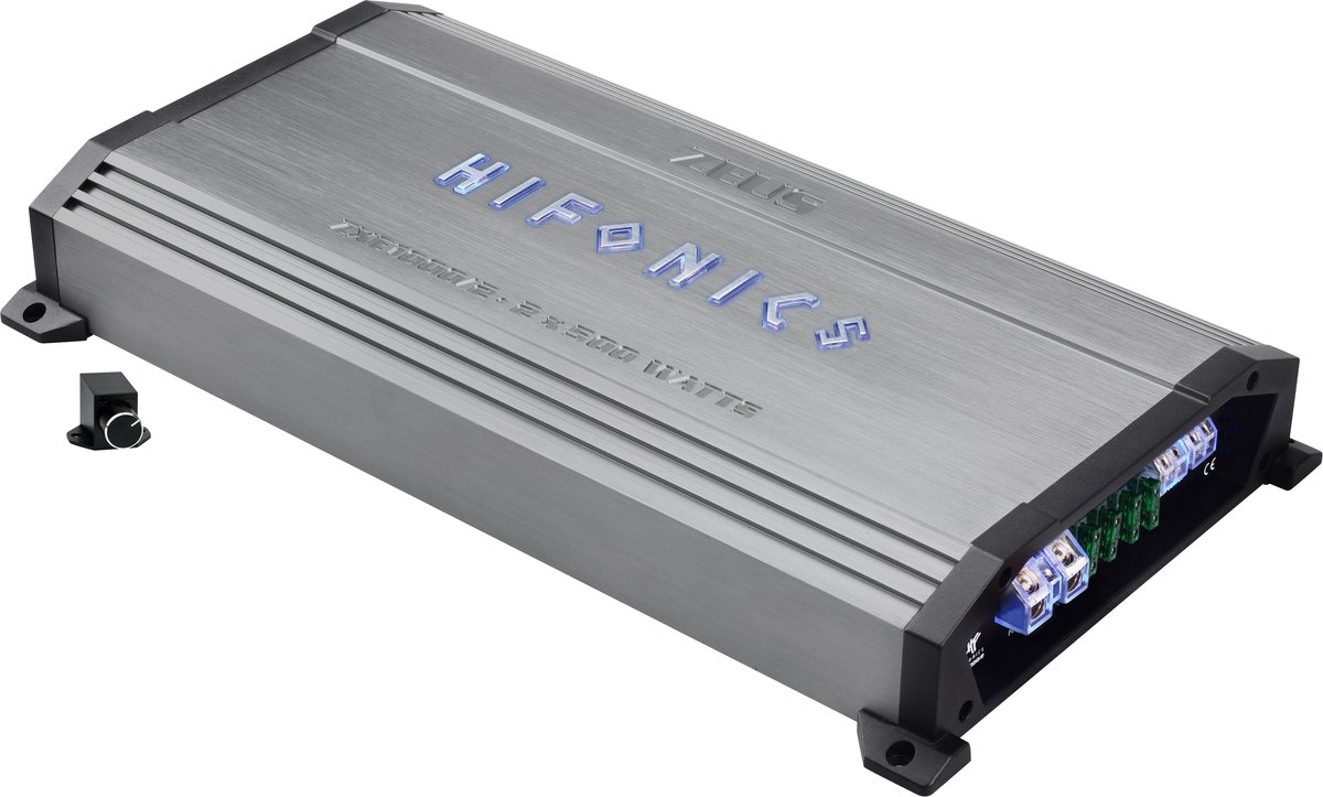 Hifonics Zeus ZXE1000/2 2 kanaals /mono versterker 1000W RMS / Stereo Auto versterker 2 x 500W RMS / Class A/B