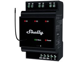 Shelly 3-Kanaals Din-Rail Z-Wave Relais Voor Smart Home