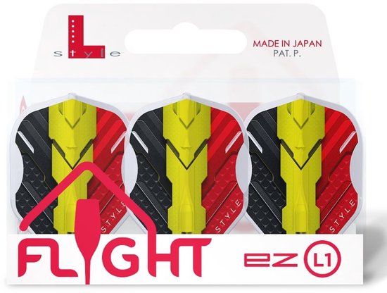 L-Style EZ L1 V-Series V1 Belgium Clear White - Dart Flights van L-Style — afbeelding 2