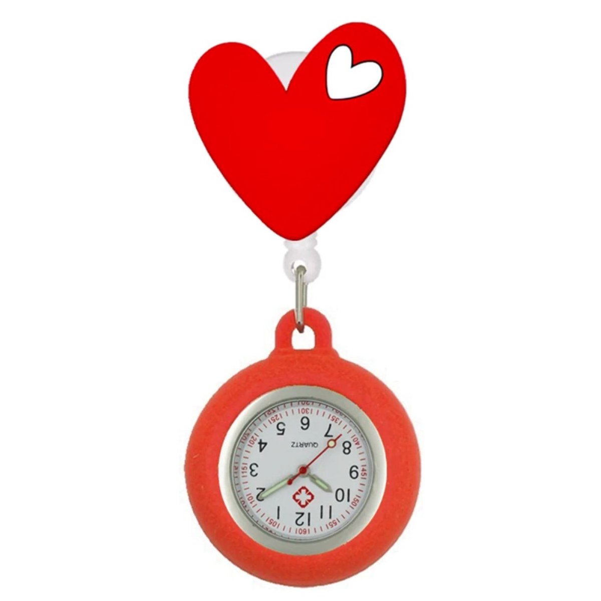 Fako® - Verpleegstershorloge - Zusterhorloge - 3D Roller - Hart