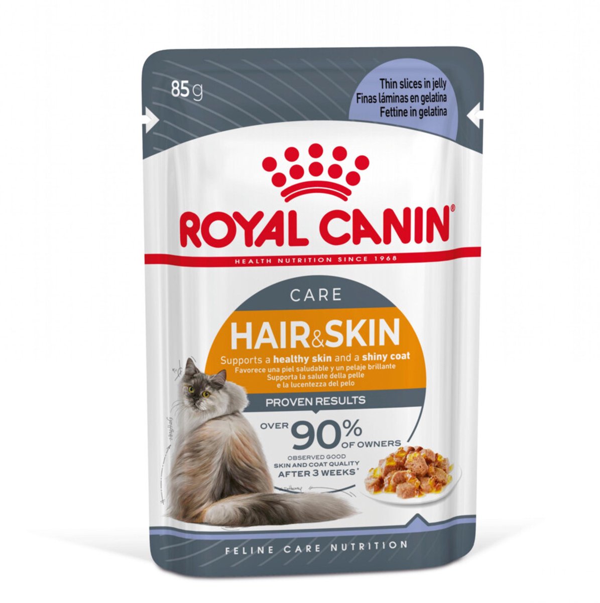 Royal Canin Royal Canin - Hair & Skin Care Jelly Kattenvoer Nat - 48 x 85 gr