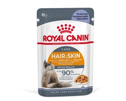 Royal Canin - Hair & Skin Care Jelly Kattenvoer Nat - 48 x 85 gr