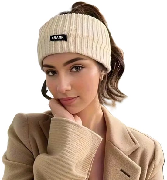 Gebreide Dames winter haarband - oorwarmers - hoofdband Navy | Mylinsé