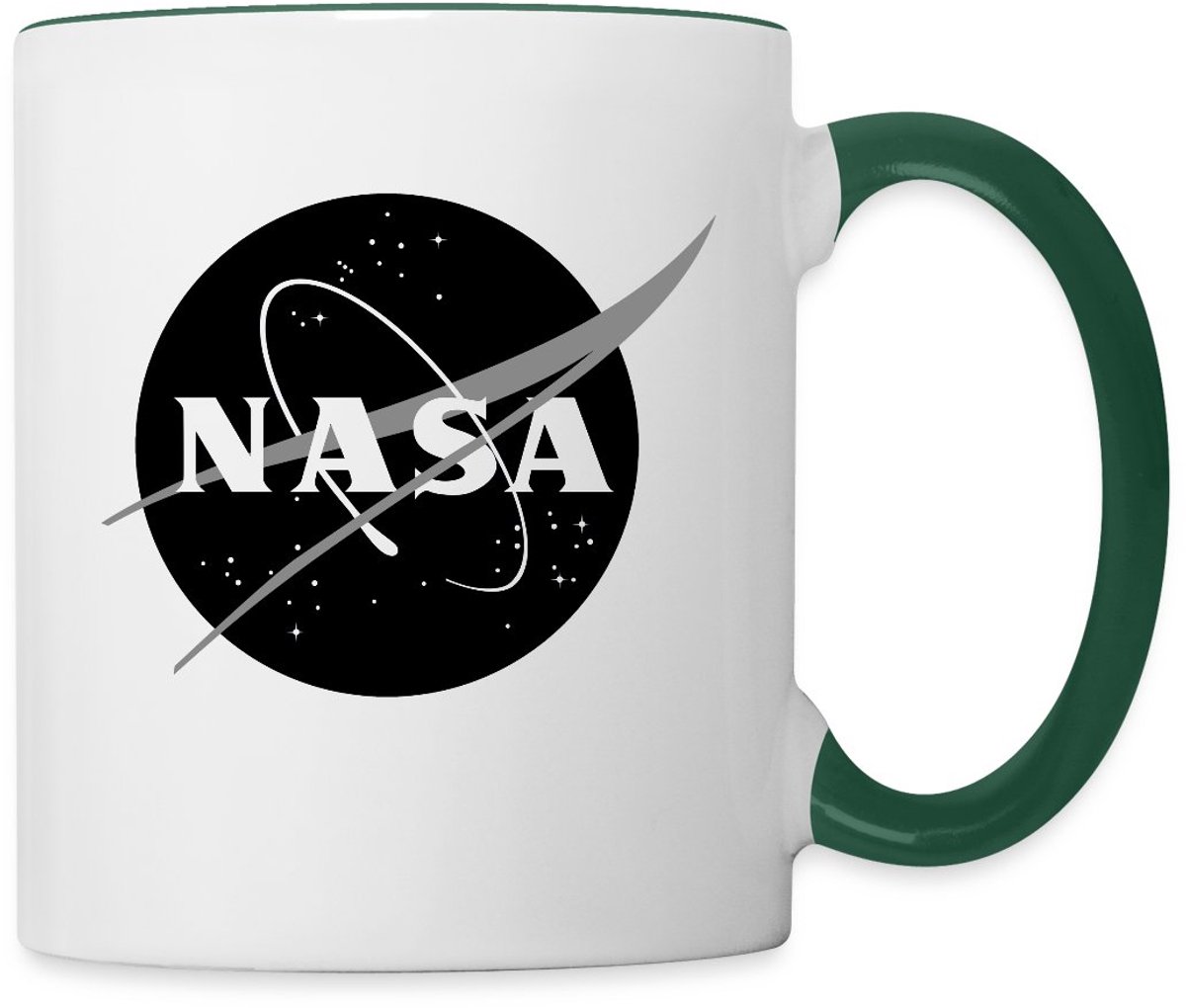 NASA zwart-wit klassiek logo Mok Tweekleurig