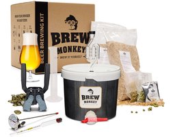 Brew Monkey Compleet Tripel - Bierbrouwpakket - Zelf Bier Brouwen Bierpakket - Gadgets Mannen - Verjaardagscadeau voor Mannen - Origineel bier Cadeau - Verjaardag cadeau - Uniek kerstcadeau