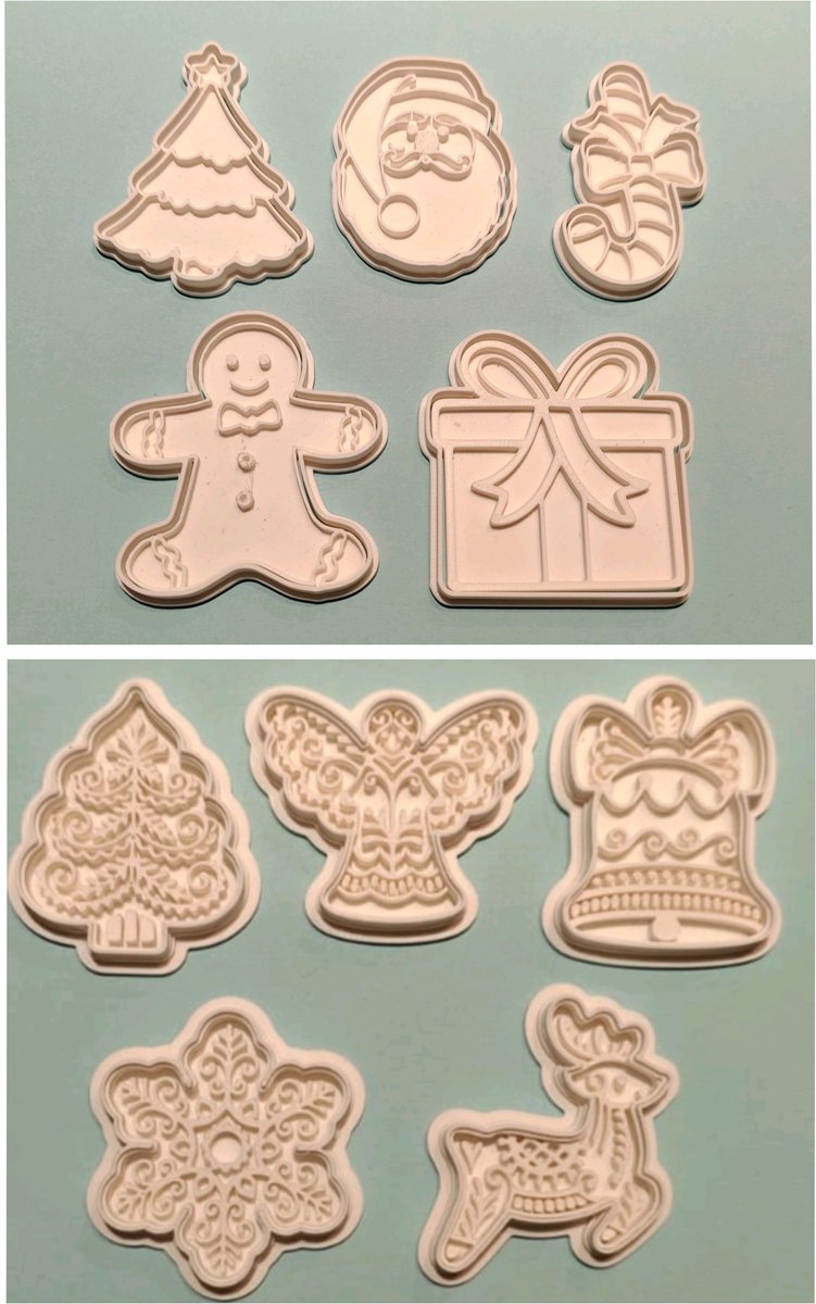Kerst koekjes vormen – Set van 2 (10St.) | Super Gedetailleerd & Uniek