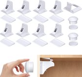 Kinderslot Kastjes - 8 Kindersloten + 2 Sleutels - Kastbeveiliging Voor Kinderen - Magnetisch Kinderslot - Onzichtbaar kinderslot - Kinderslot magneet - Veiligheidsslot voor Kastjes - Baby Beveiligin - baby slot - kinder slotjes - Wit