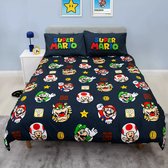 Nintendo - Super Mario Bros - Dekbedovertrek - Tweepersoons - 200 x 200 cm. - Dubbelzijdig - Dekbed