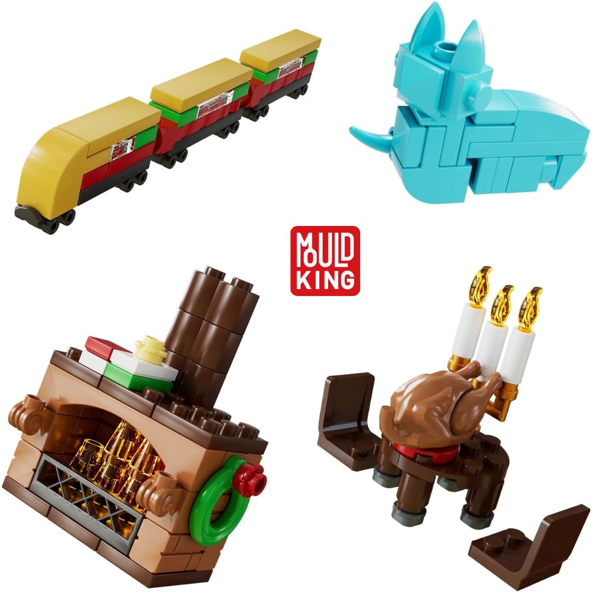 Mould King Kerst adventskalender #2 24-delig 2025 - 2026 aftelkalender bouwset | Incl. mini kerstversiering / decoratie | Creator classic bouwpakket geschikt voor lego | Educatief speelgoed ideas voor volwassenen & kinderen | 725 bouwstenen — afbeelding 10