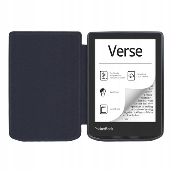 Hoesje Pocketbook Verse 629/Verse Pro 634, siliconen achthoekig, lichtblauw — afbeelding 3