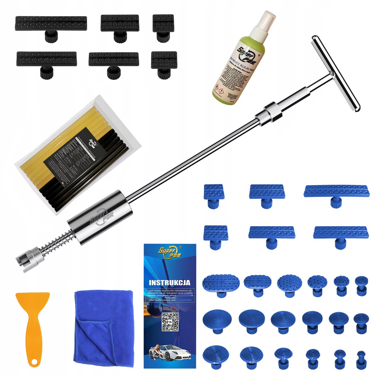 PDR-deukverwijderingsset met claphamer en accessoires