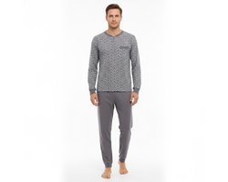 heren pyjama gianvaglia 2501 grijs XL