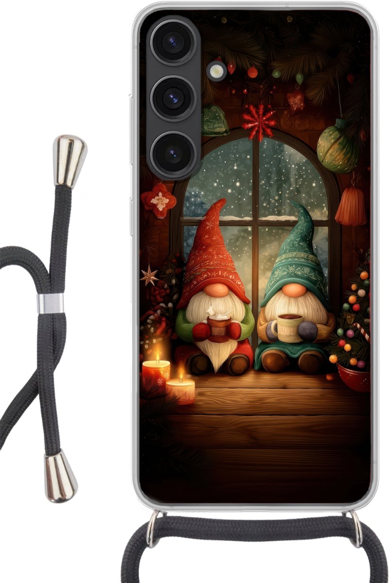 Gnooms - Kerst - Raam - Kleurrijk