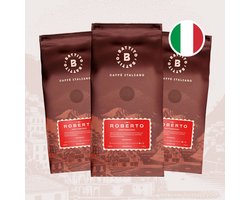 Battito 'Roberto' Italiaanse koffiebonen - Sterke espresso - Intensiteit 8/10 - Ambachtelijke kwaliteit uit Napels, Italië - 1,5 kg