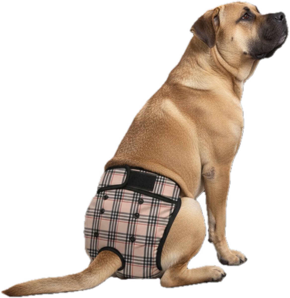 Loopsheidbroekje hond - Ruit - XXL - Hondenbroekje - Hondenluier - Machinewasbaar - Taille 69-80 cm - Bij loopsheid of incontinentie