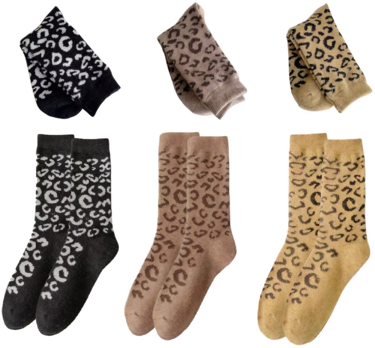 3 Paar dames Sokken luipaard print - Youhomy Fashion damessokken- Comfort, Warm & Ademend - Elastisch Maat 36-41- meisjes sokken| Cadeau voor Sinterklaas| Kerstcadeau