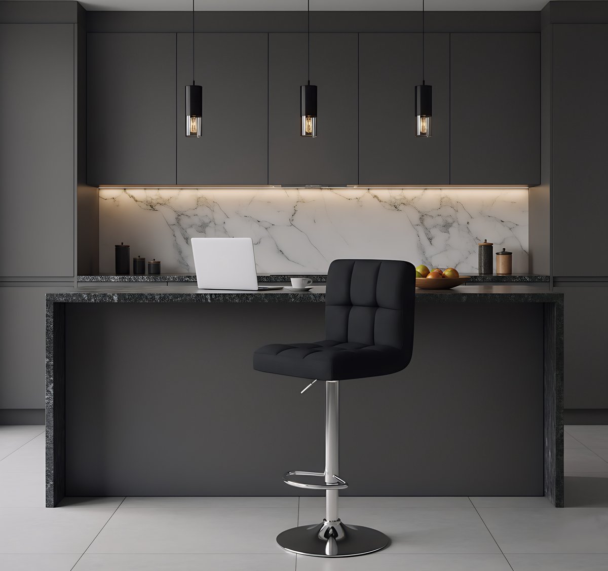 Set van 2 Design Barkrukken met Rugleuning - | Hoogwaardige, comfortabele draaibare barkrukken - Medahomestore