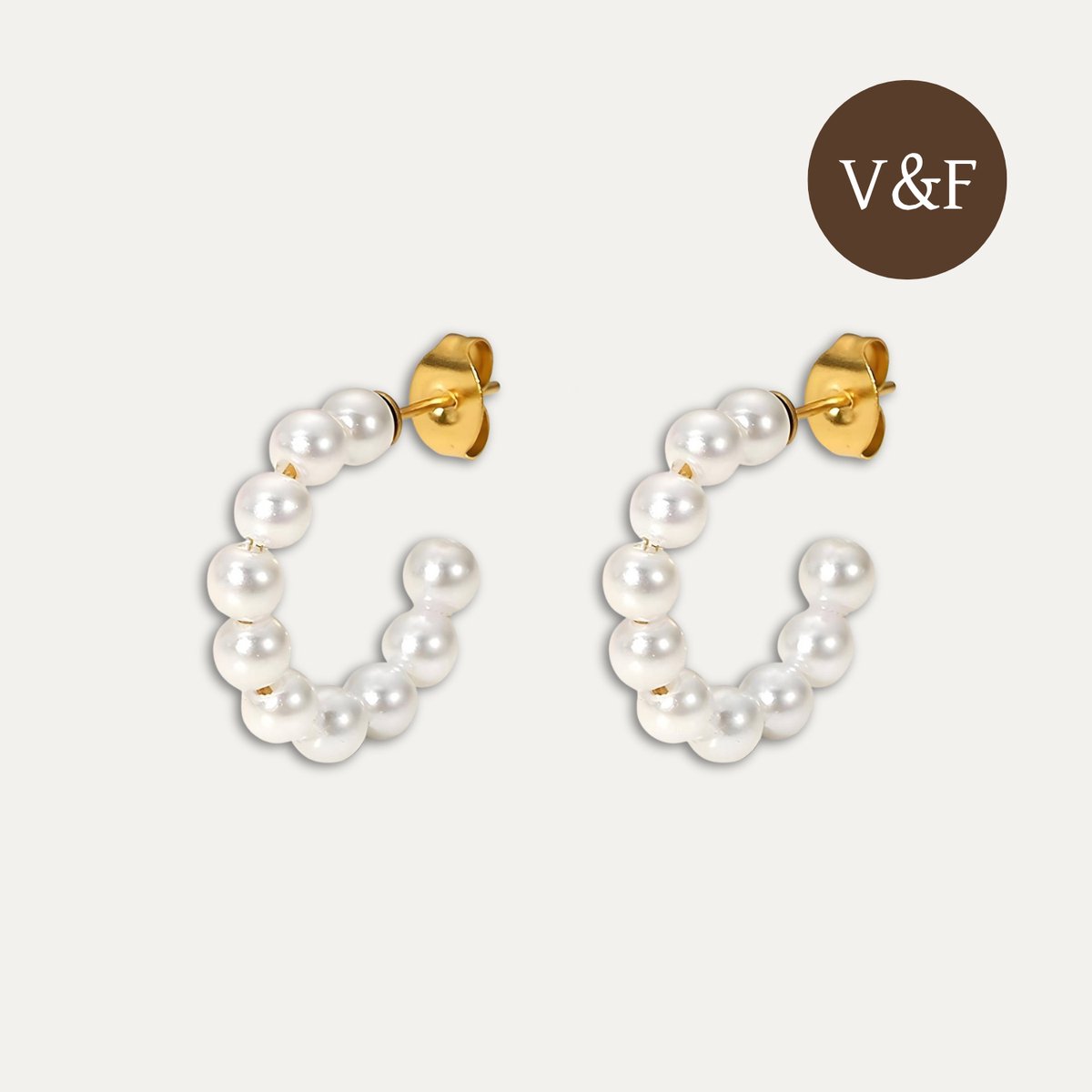 V&F Oorbellen dames goudkleurig - Oorbellen dames - Oorbellen goudkleurig - Sieraden