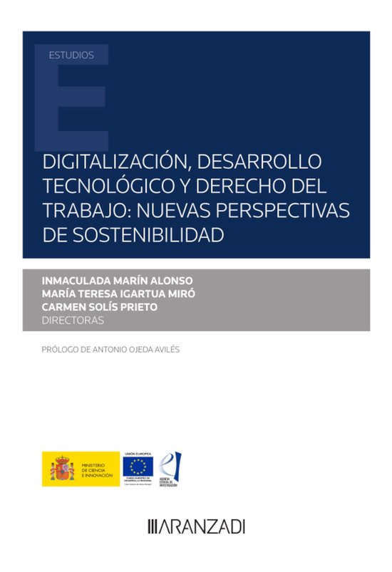 Digitalización, desarrollo tecnológico y derecho del traba ... - cover