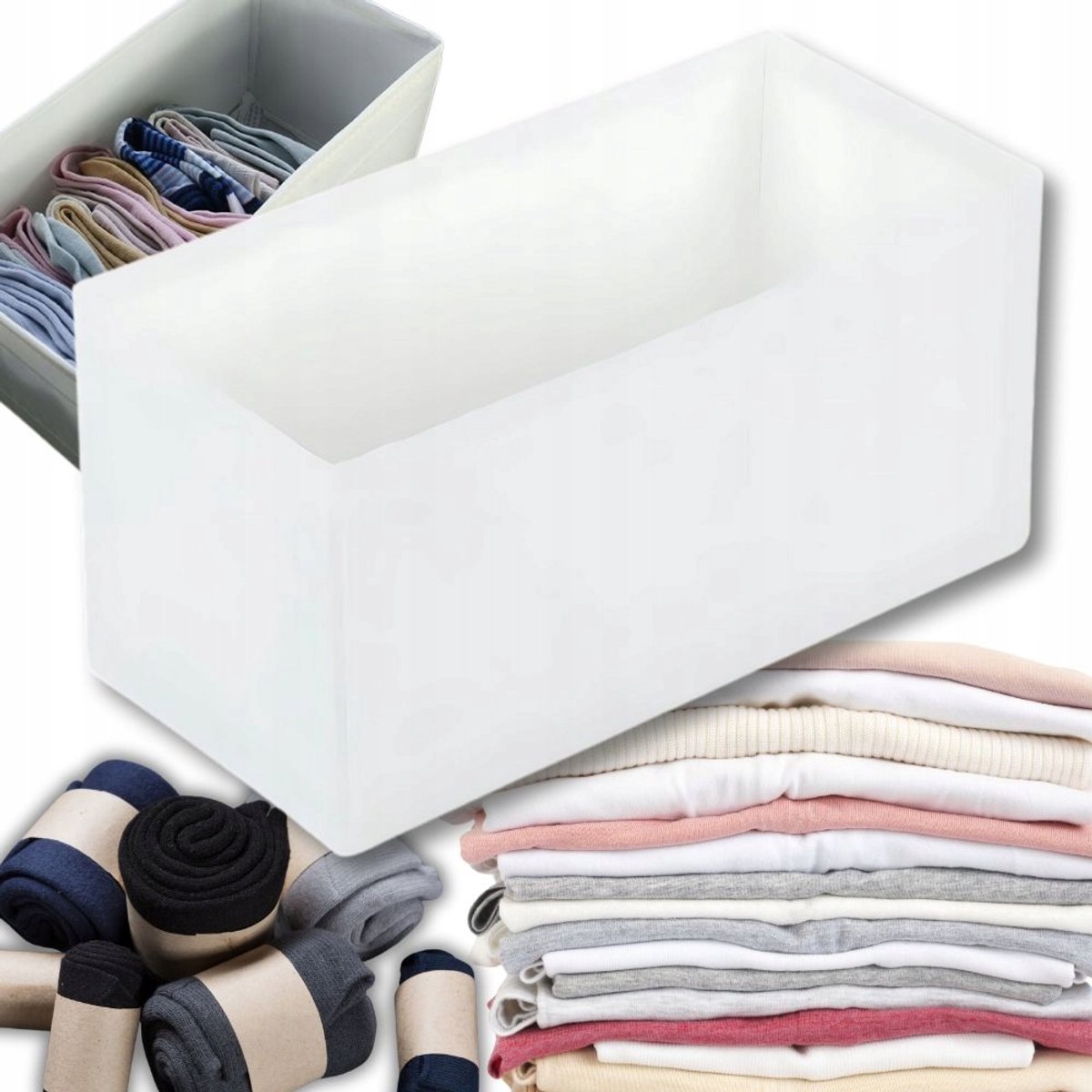 Praktische Witte Organizer voor Lades: Bielzen, Sokken, Kleding