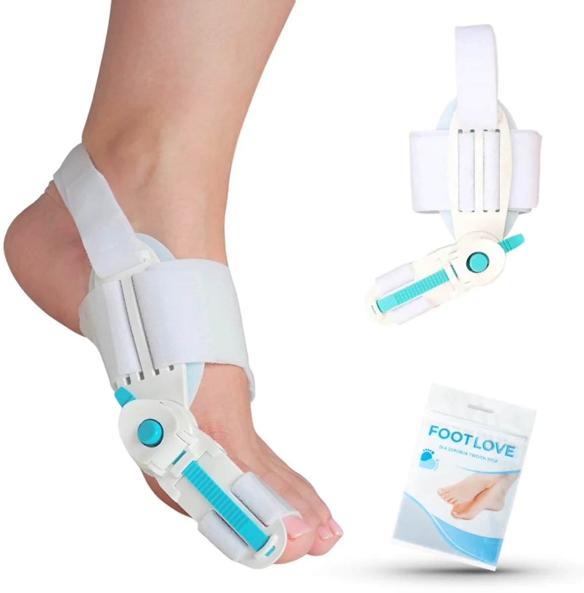 FOOTLOVE Hallux Valgus Corrector - Verstelbaar Nachtspalk