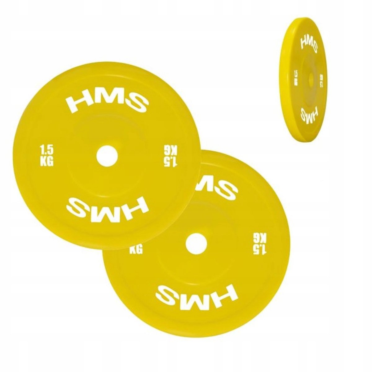 Olimpische Bumper Schijven 2 x 1,5 kg Geel HMS