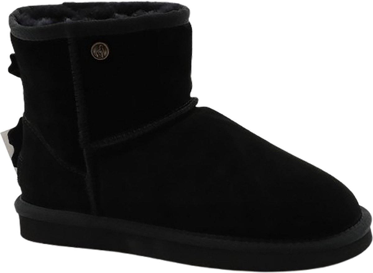 Alpacas Footwear - Dames - Echt suéde laarzen - Gevoerd met 100% zachte lamwol - Zwart - 41