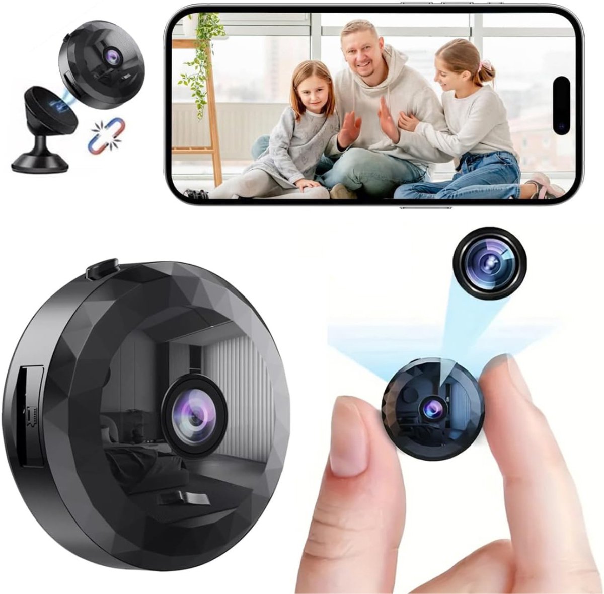 White-Label® Verborgen Camera - Spy Camera - Spionage - Zwart
